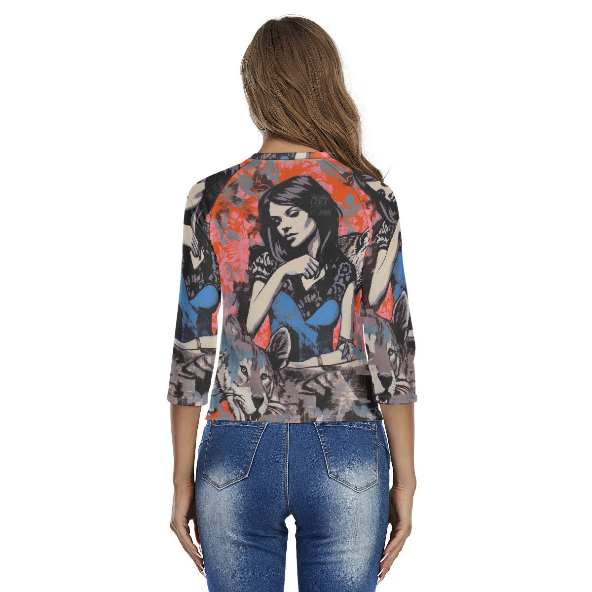 All-Over Print Women's Raglan Sleeves T-shirts