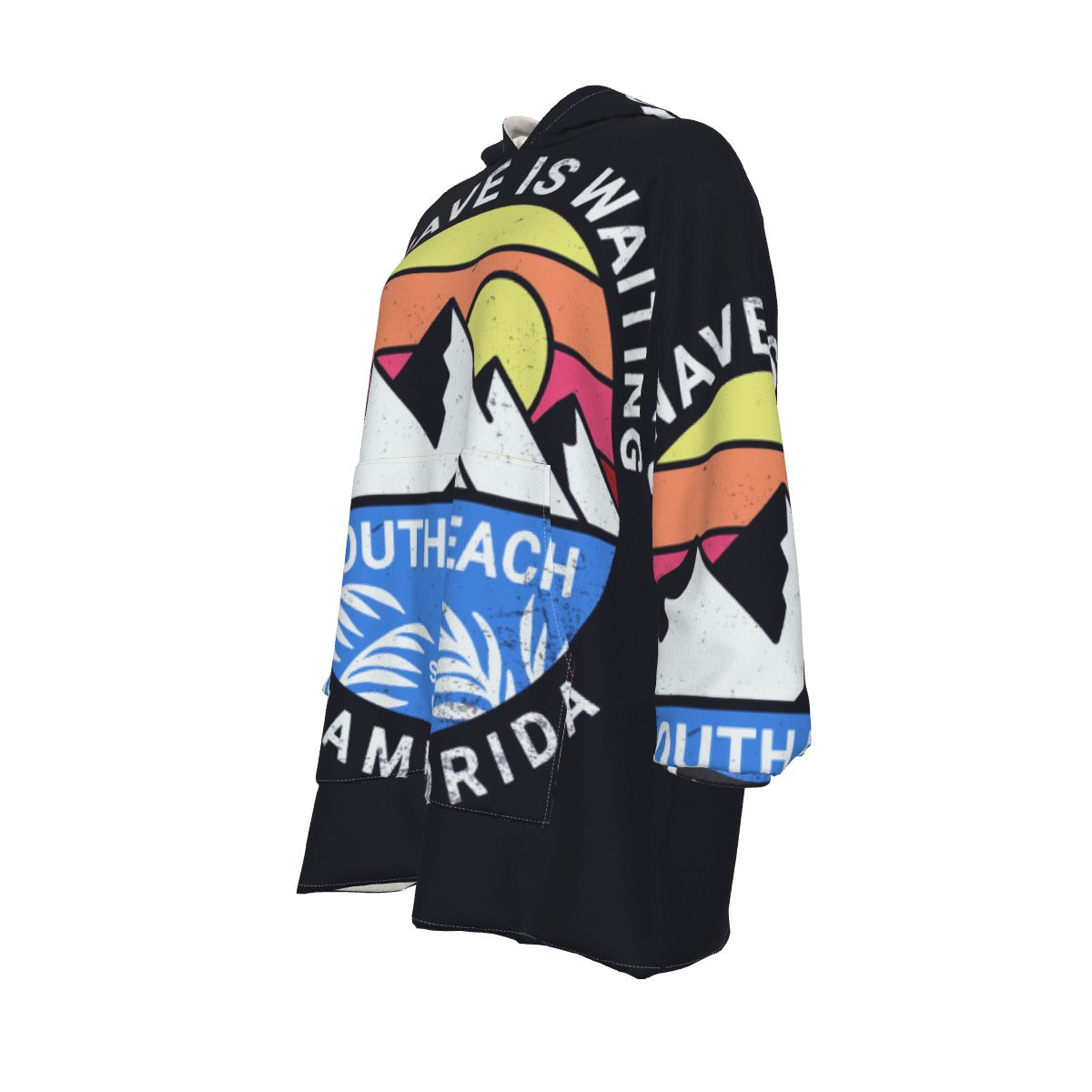 All-Over Print Women's Sherpa Fleece Hoodie Blanket
