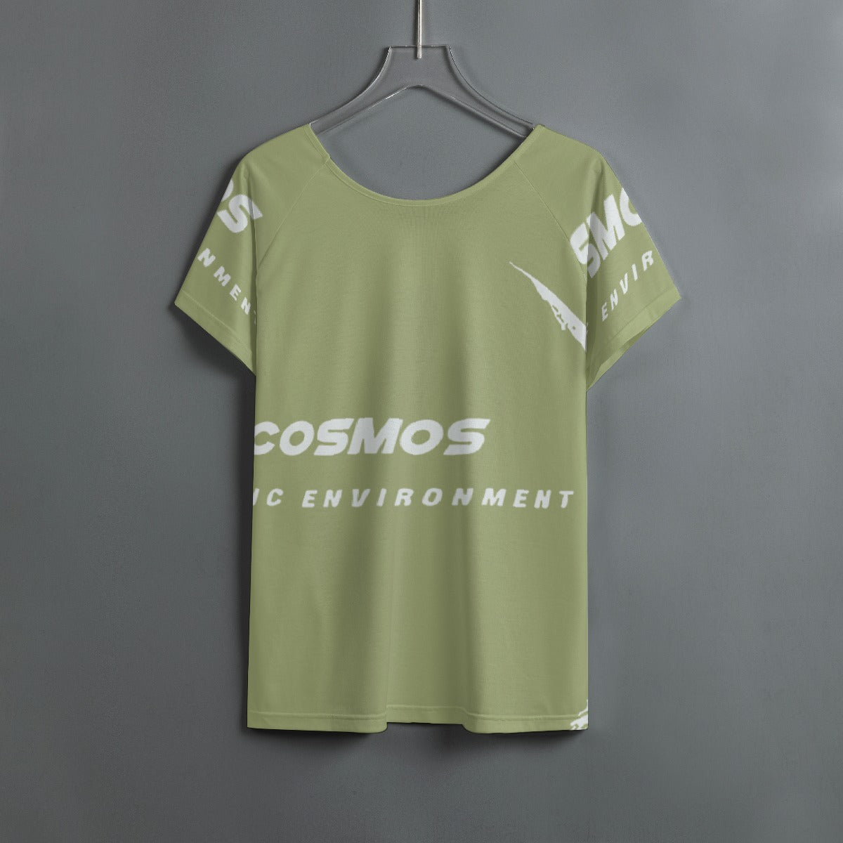 All-Over Print Women's Round Neck T-shirt With Raglan Sleeve
