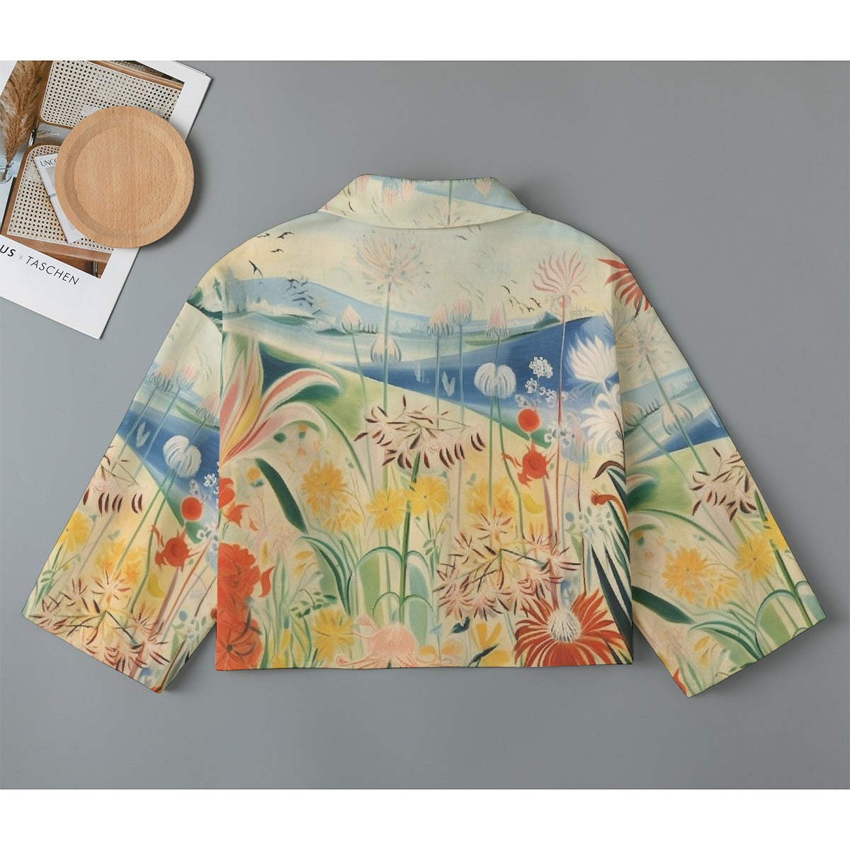 All-Over Print Women's Cropped Jacket | 245GSM Cotton