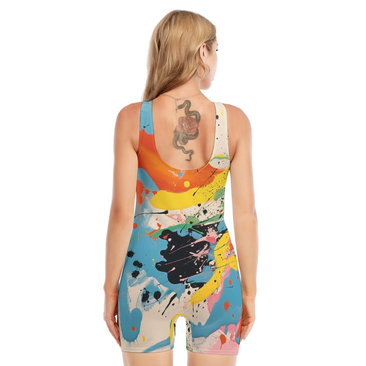 All-Over Print Women's Sleeveless One-piece Swimsuit