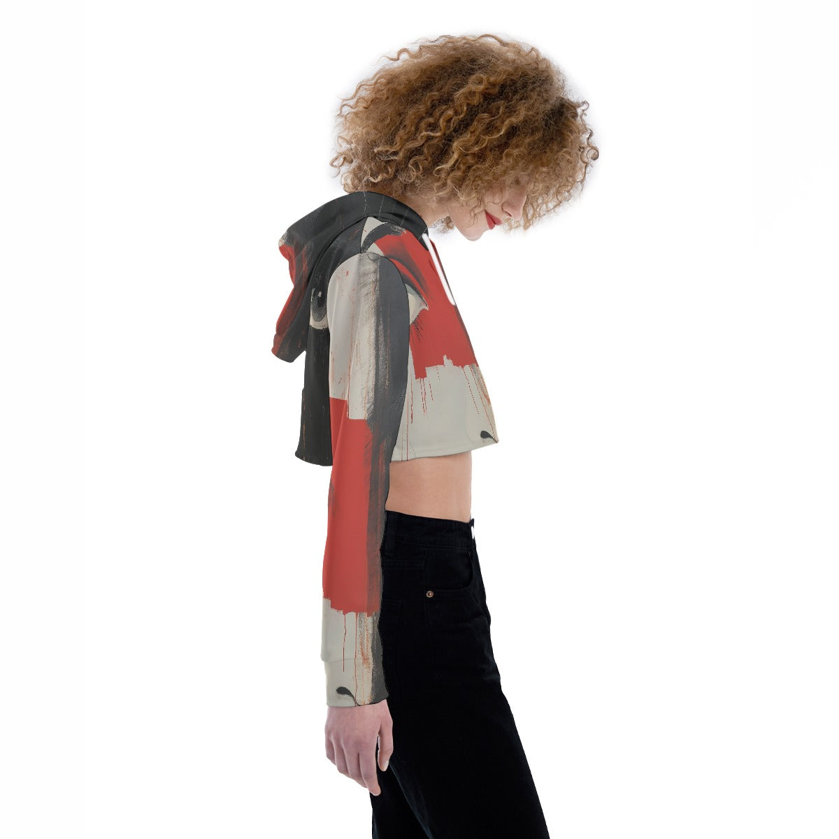 All-Over Print Women's Crop Top Hoodie