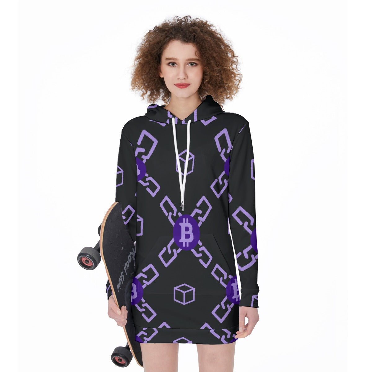 All-Over Print Women's Long Hoodie