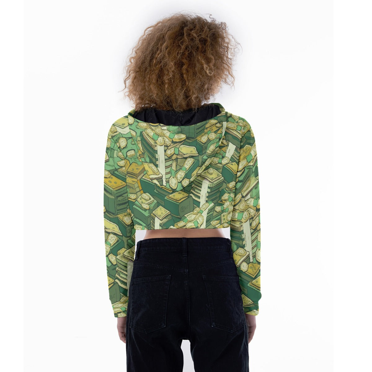 All-Over Print Women's Crop Top Hoodie