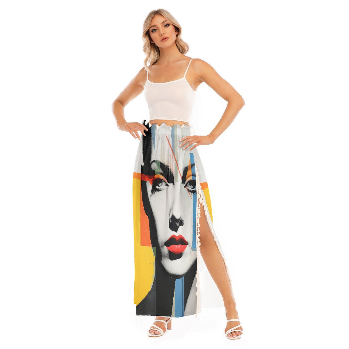 All-Over Print Women's Side Split Skirt