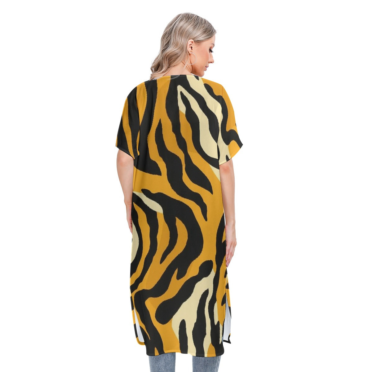 All-Over Print Women's Short Sleeve Cardigan