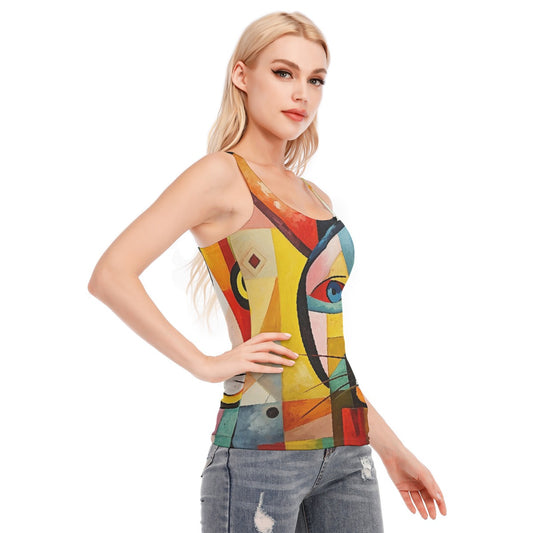 All-Over Print Women's Racer Vest | 190GSM Cotton