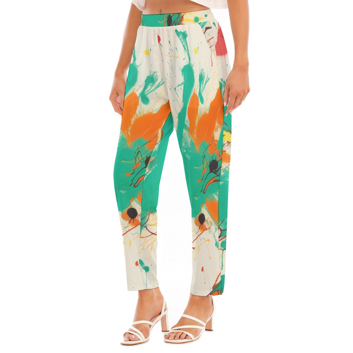 All-Over Print Women's Loose Straight-leg Pants