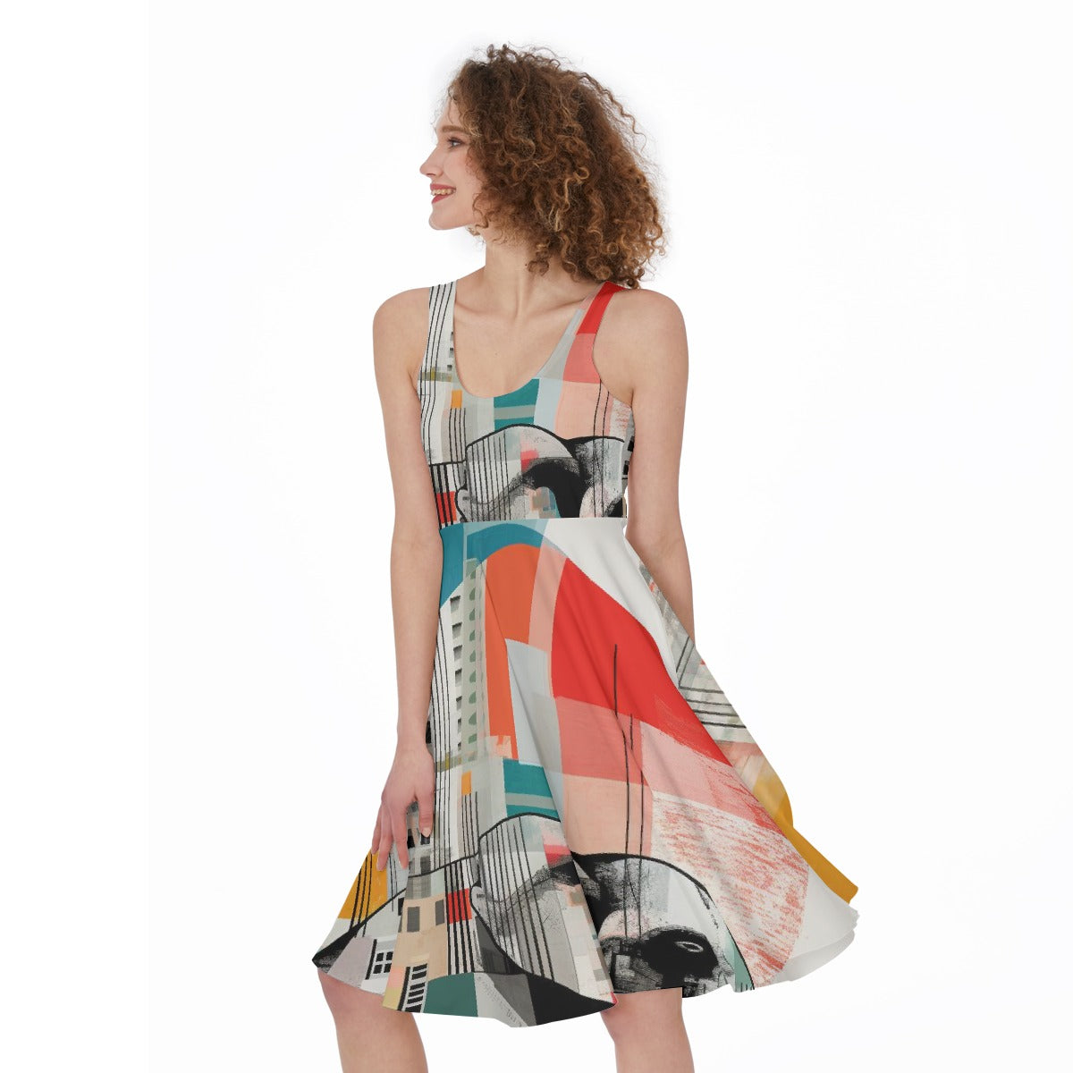 All-Over Print Women's Sleeveless Dress