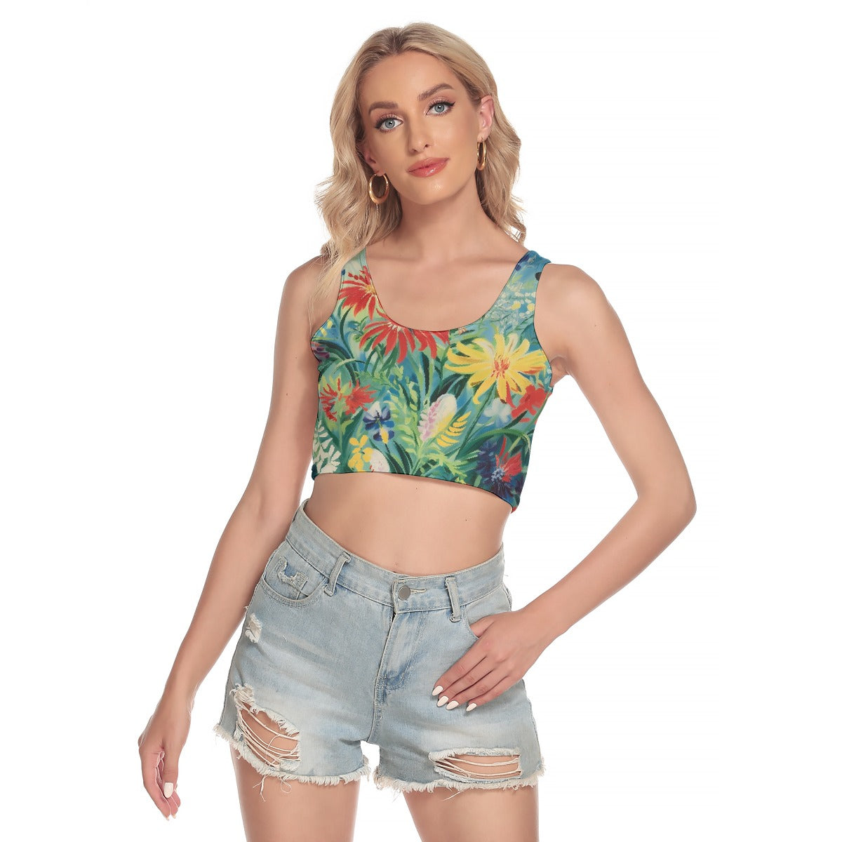 All-Over Print Women's Sport Crop Tank Top