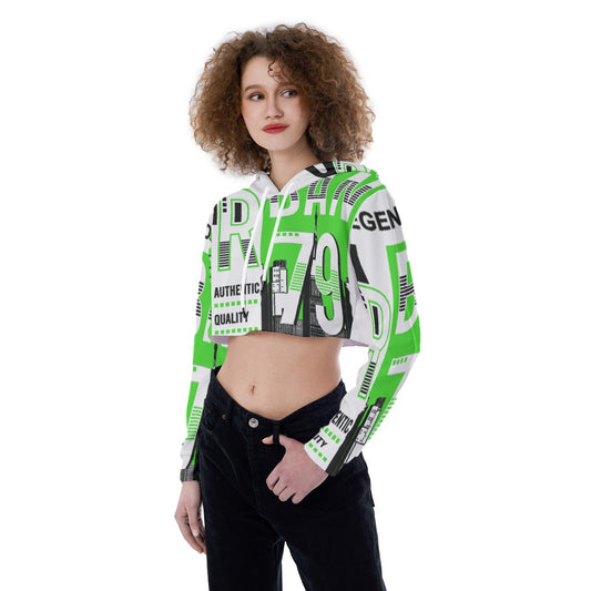 All-Over Print Women's Crop Top Hoodie