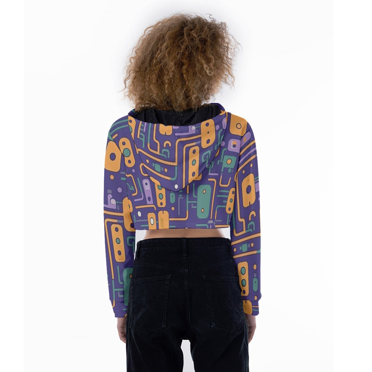 All-Over Print Women's Crop Top Hoodie