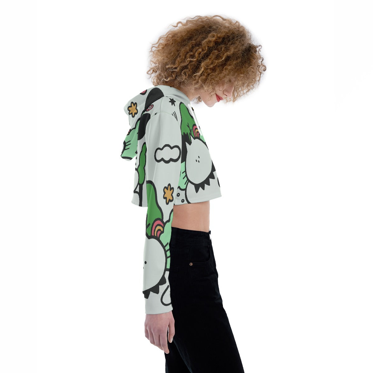 All-Over Print Women's Crop Top Hoodie