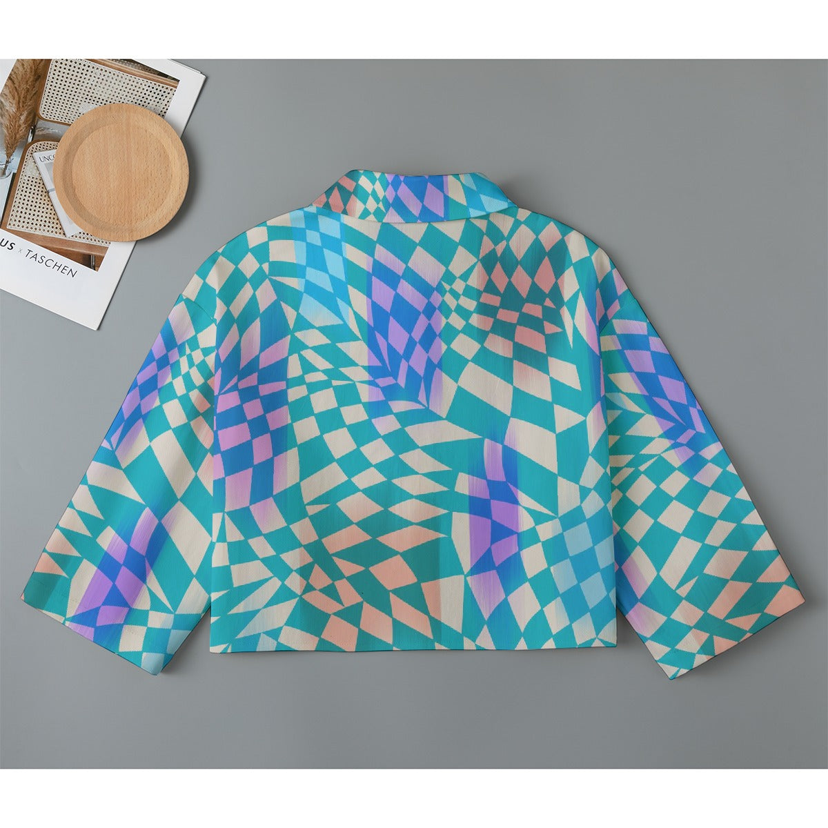 All-Over Print Women's Cropped Jacket | 245GSM Cotton
