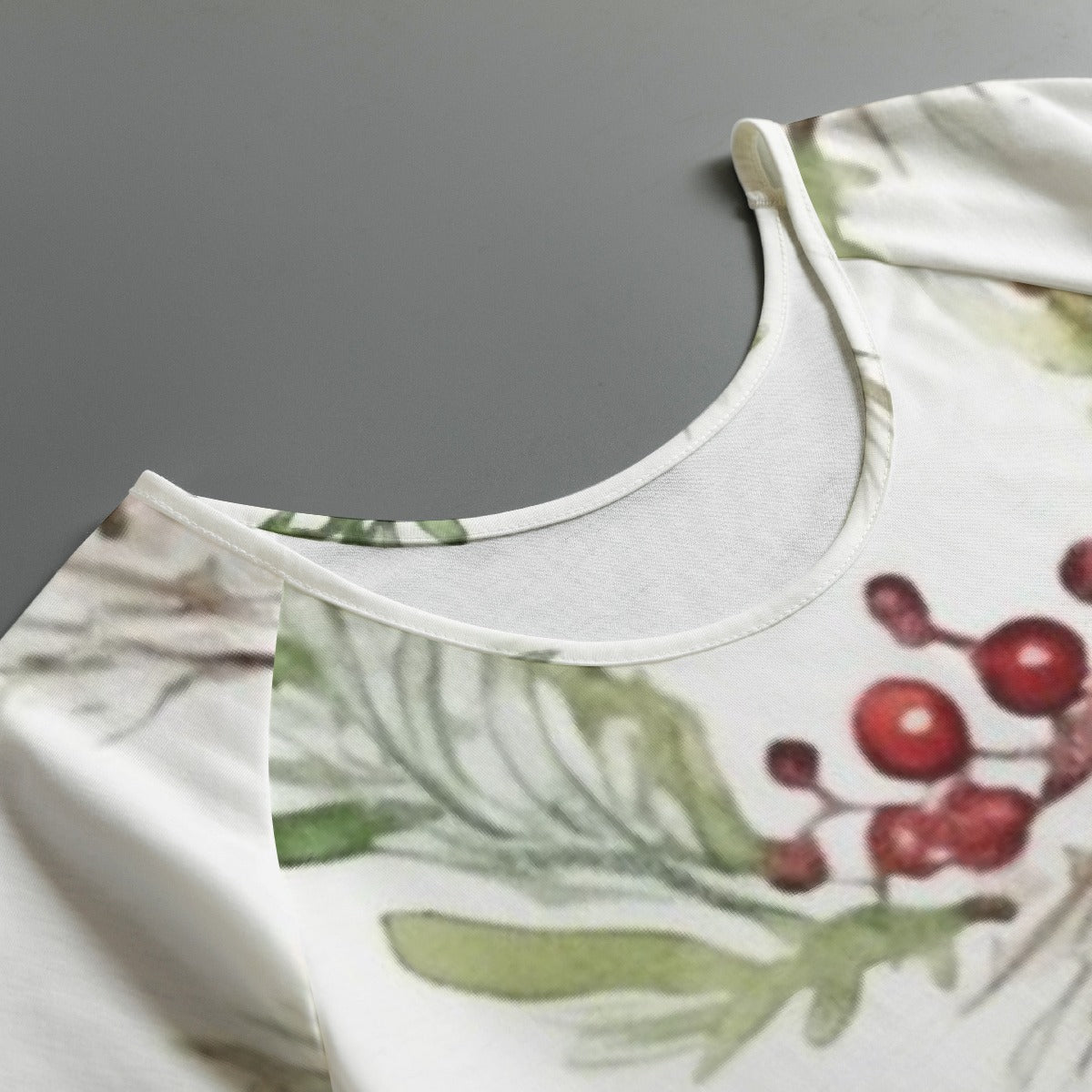 All-Over Print Women's Round Neck T-shirt With Raglan Sleeve