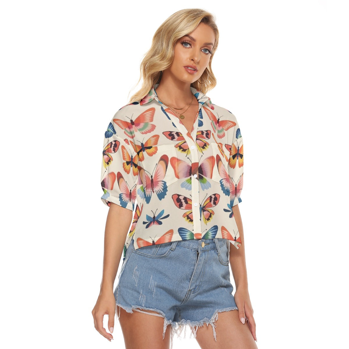 All-Over Print Women's V-neck Shirts