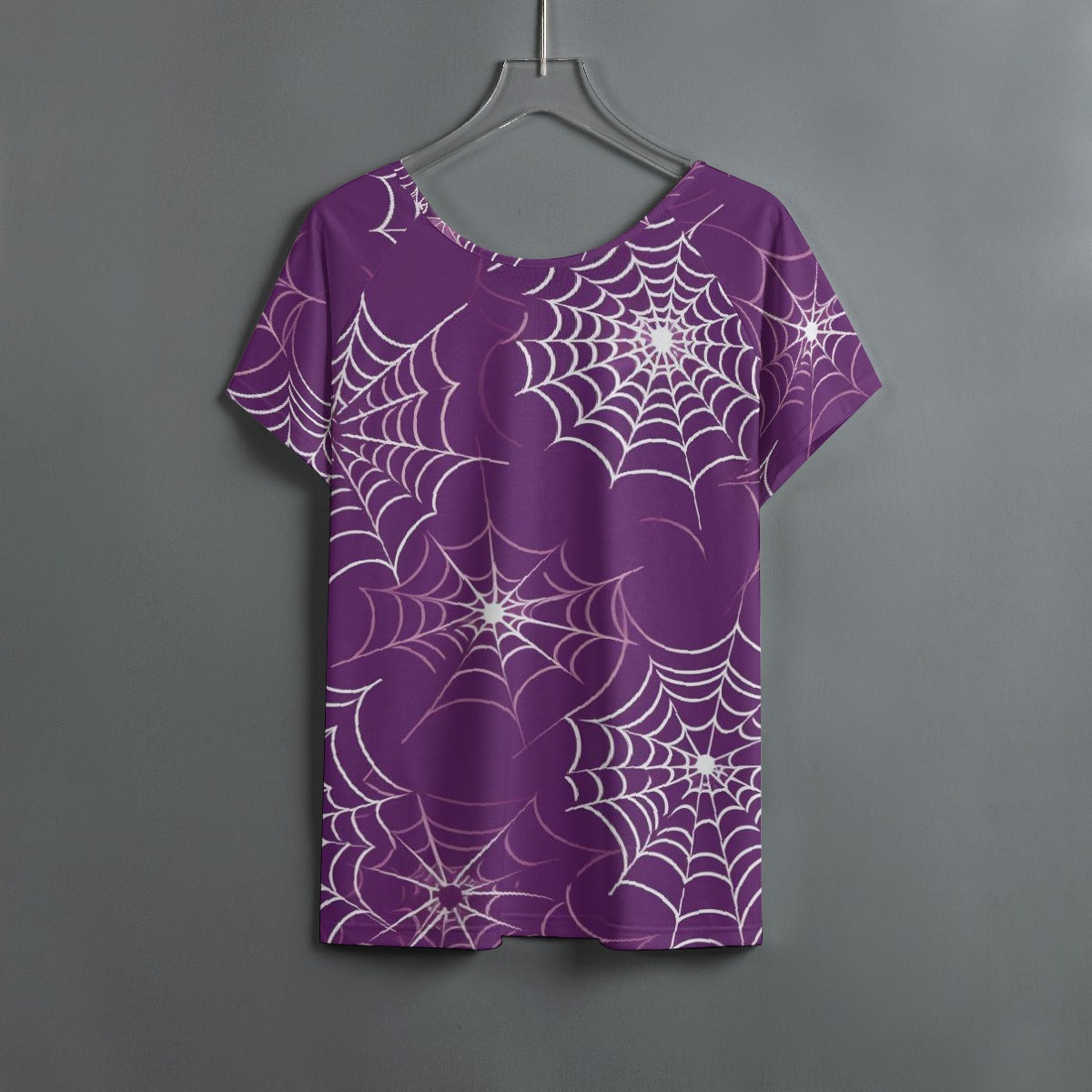 All-Over Print Women's Round Neck T-shirt With Raglan Sleeve