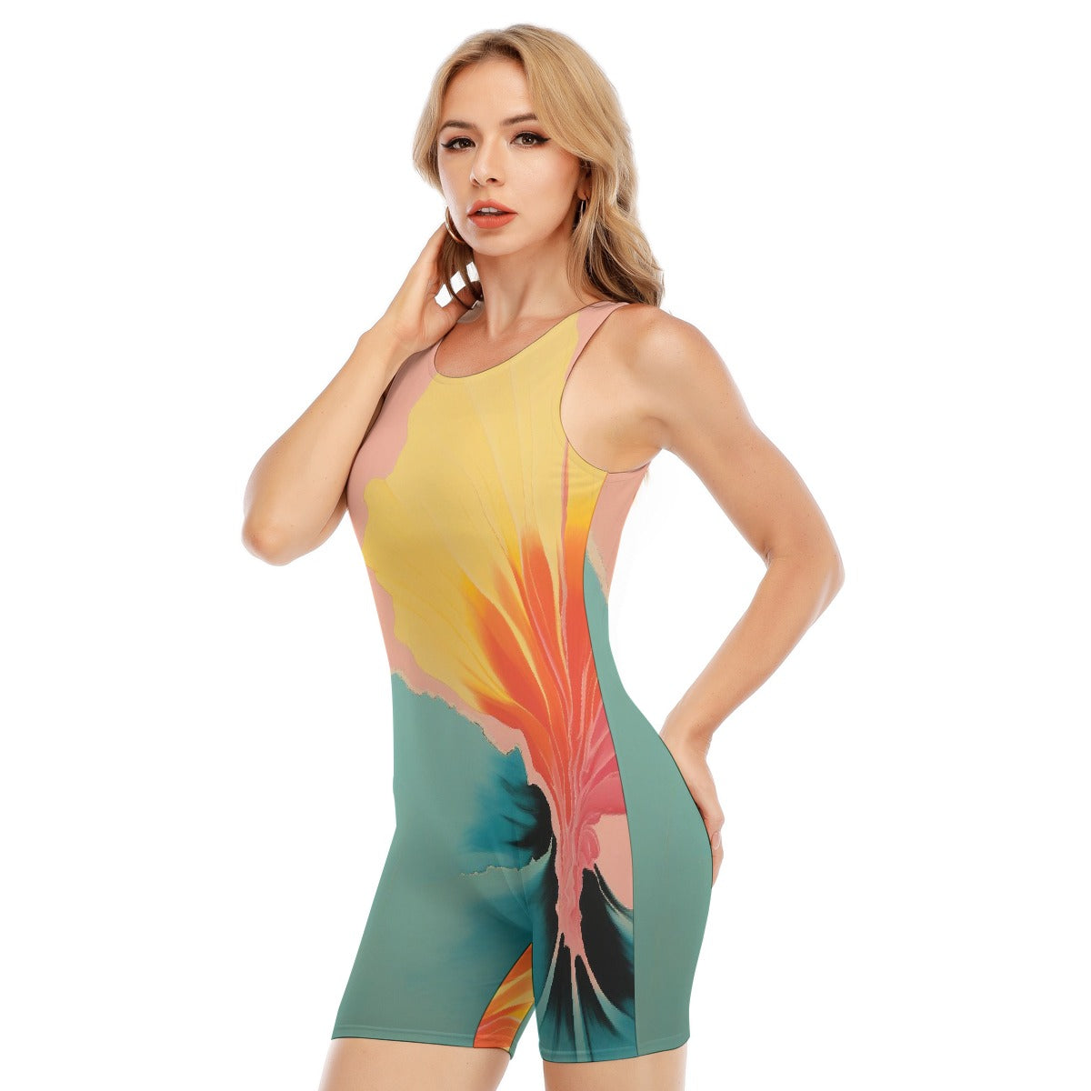 All-Over Print Women's Sleeveless One-piece Swimsuit