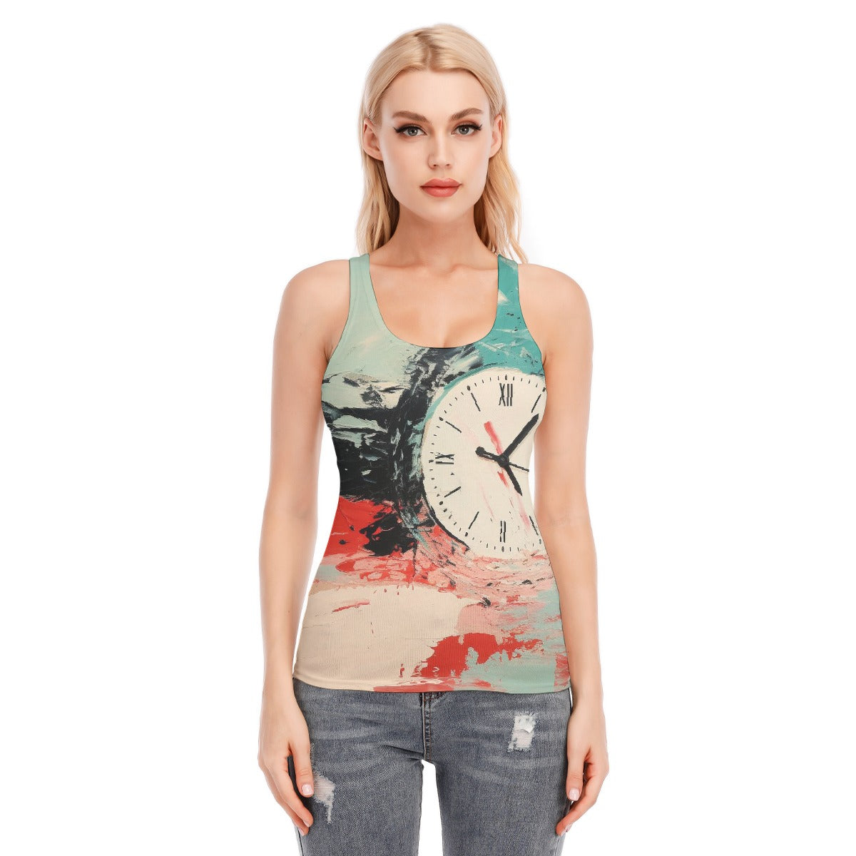 All-Over Print Women's Racer Vest | 190GSM Cotton