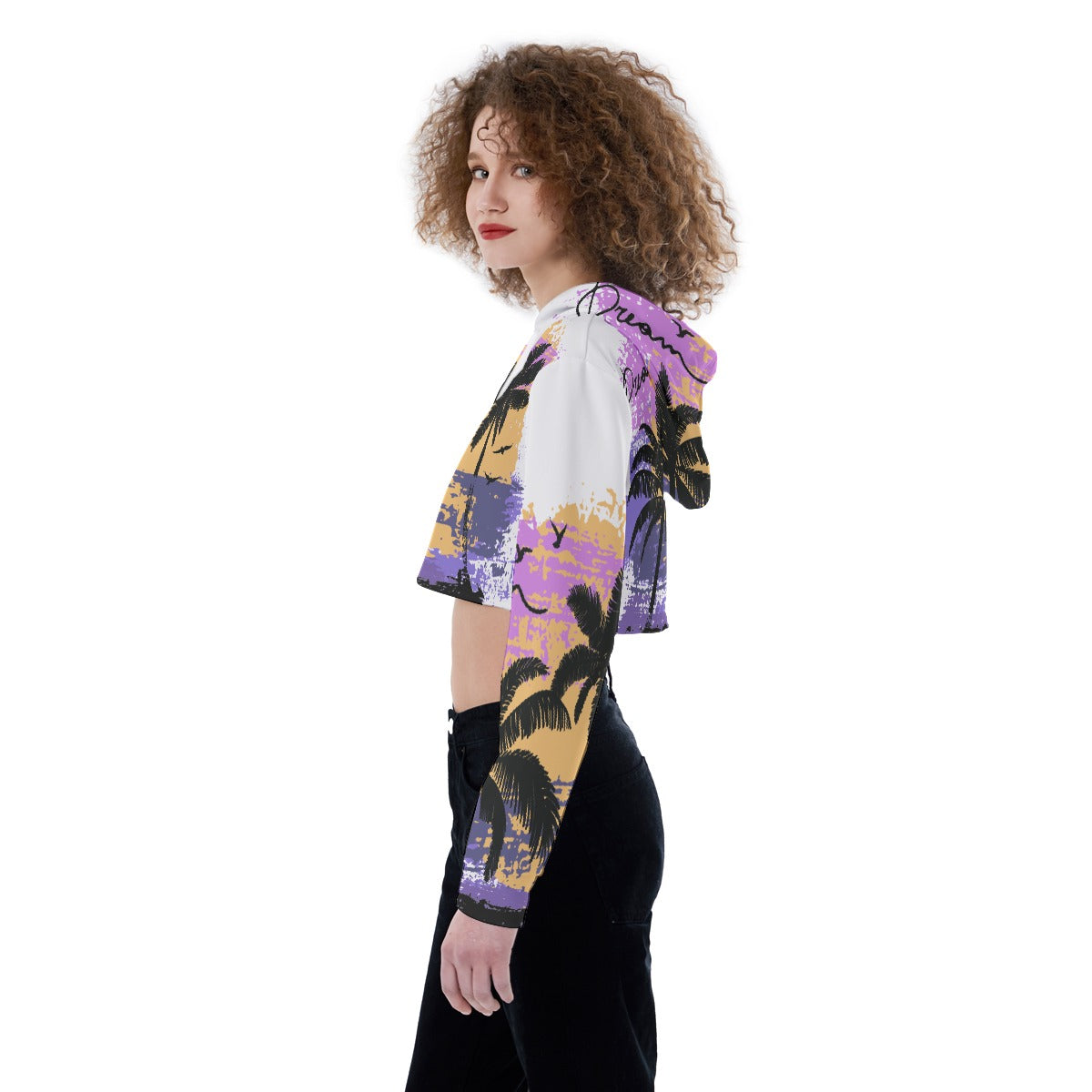 All-Over Print Women's Crop Top Hoodie