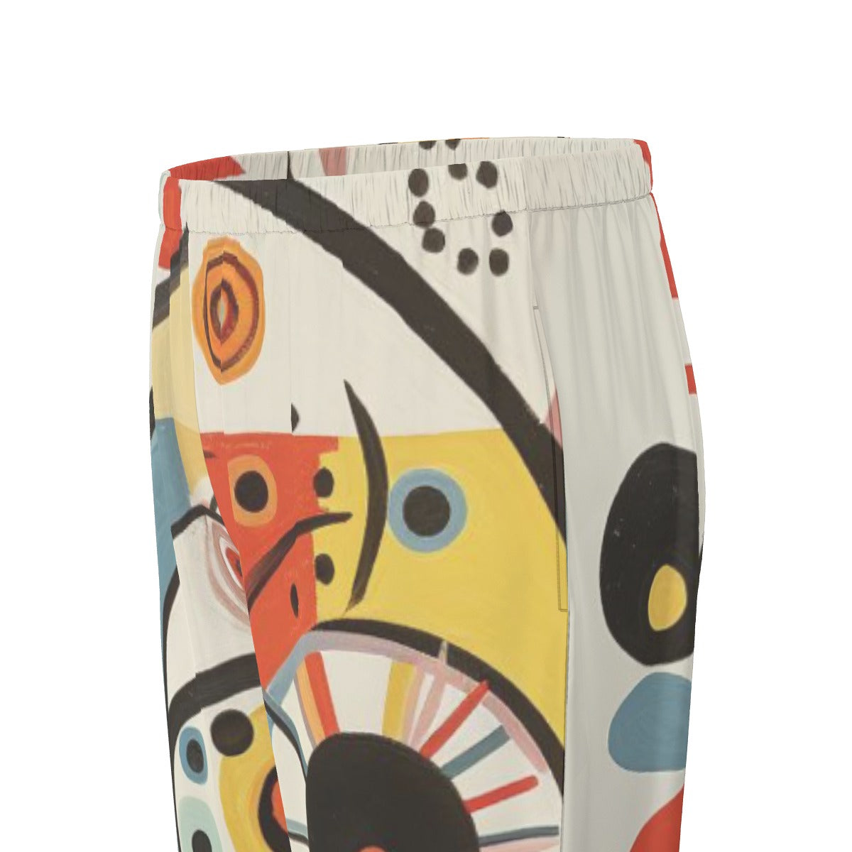 All-Over Print Women's Long Sleeve Pajama Set With Black Contrast Piping