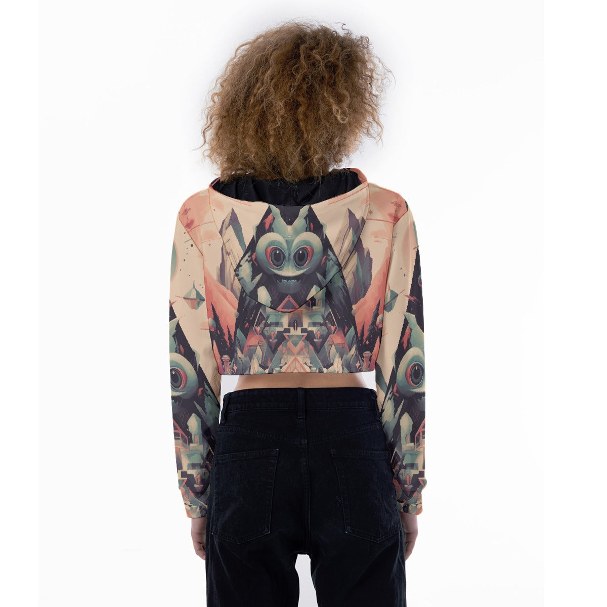 All-Over Print Women's Crop Top Hoodie