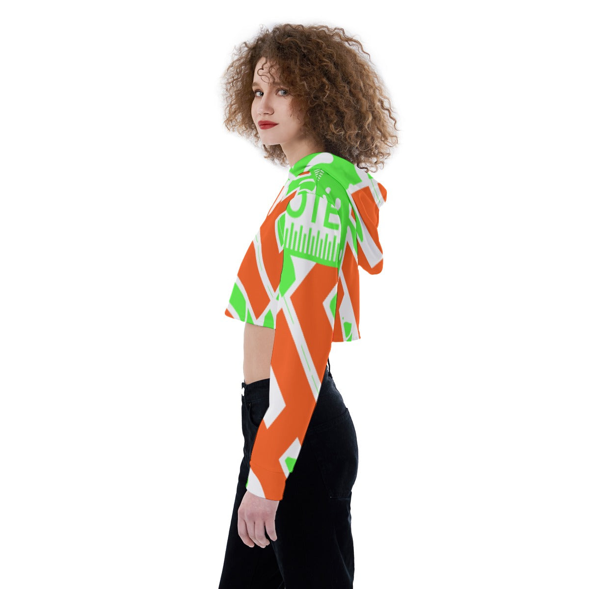 All-Over Print Women's Crop Top Hoodie