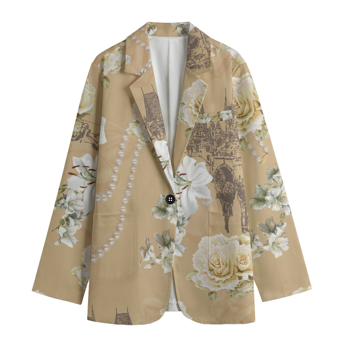 All-Over Print Women's Leisure Blazer