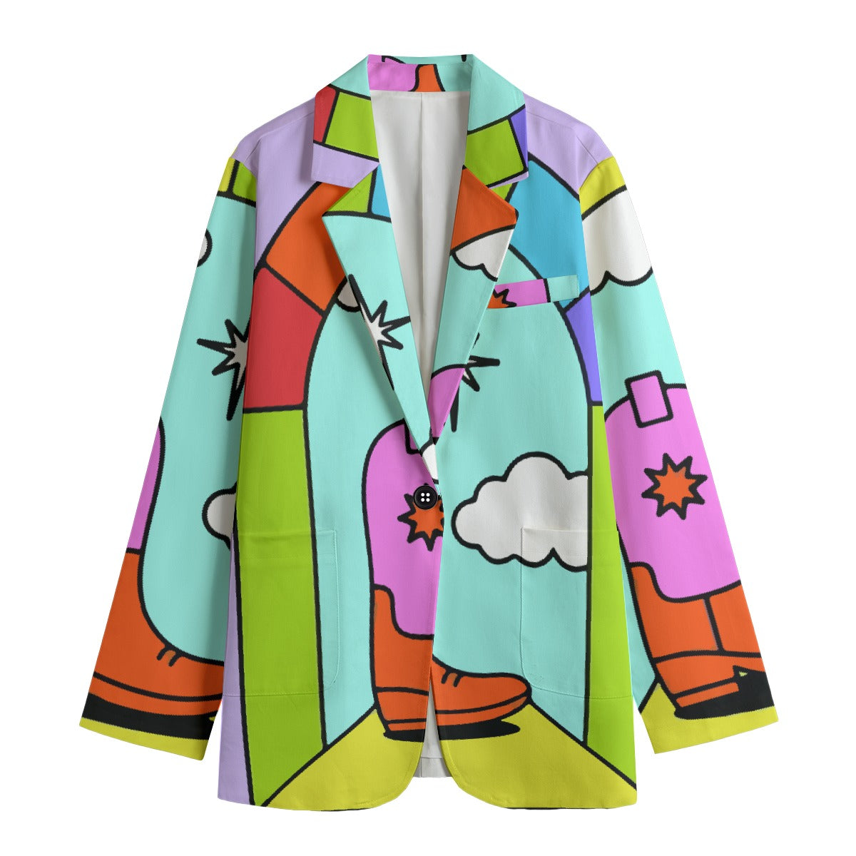All-Over Print Women's Leisure Blazer