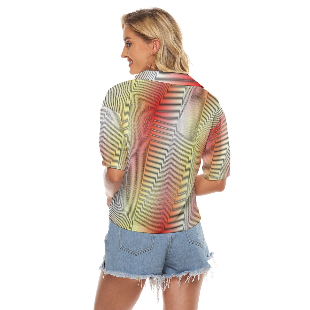 All-Over Print Women's V-neck Shirts