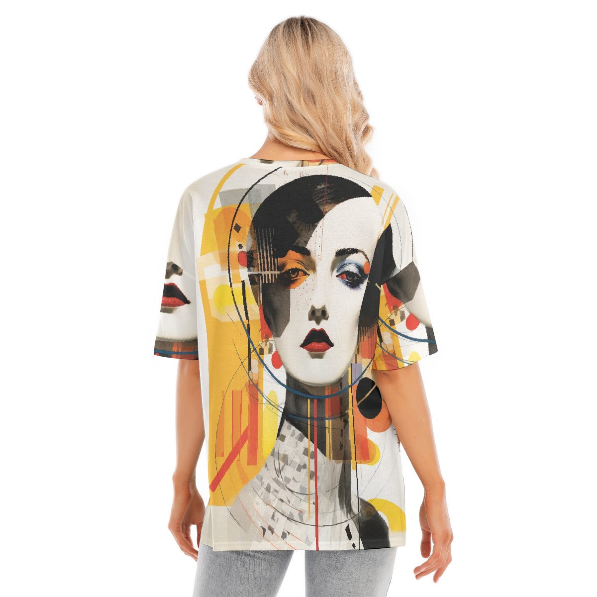 All-Over Print Women's Short Sleeves T-shirt With Hem Split