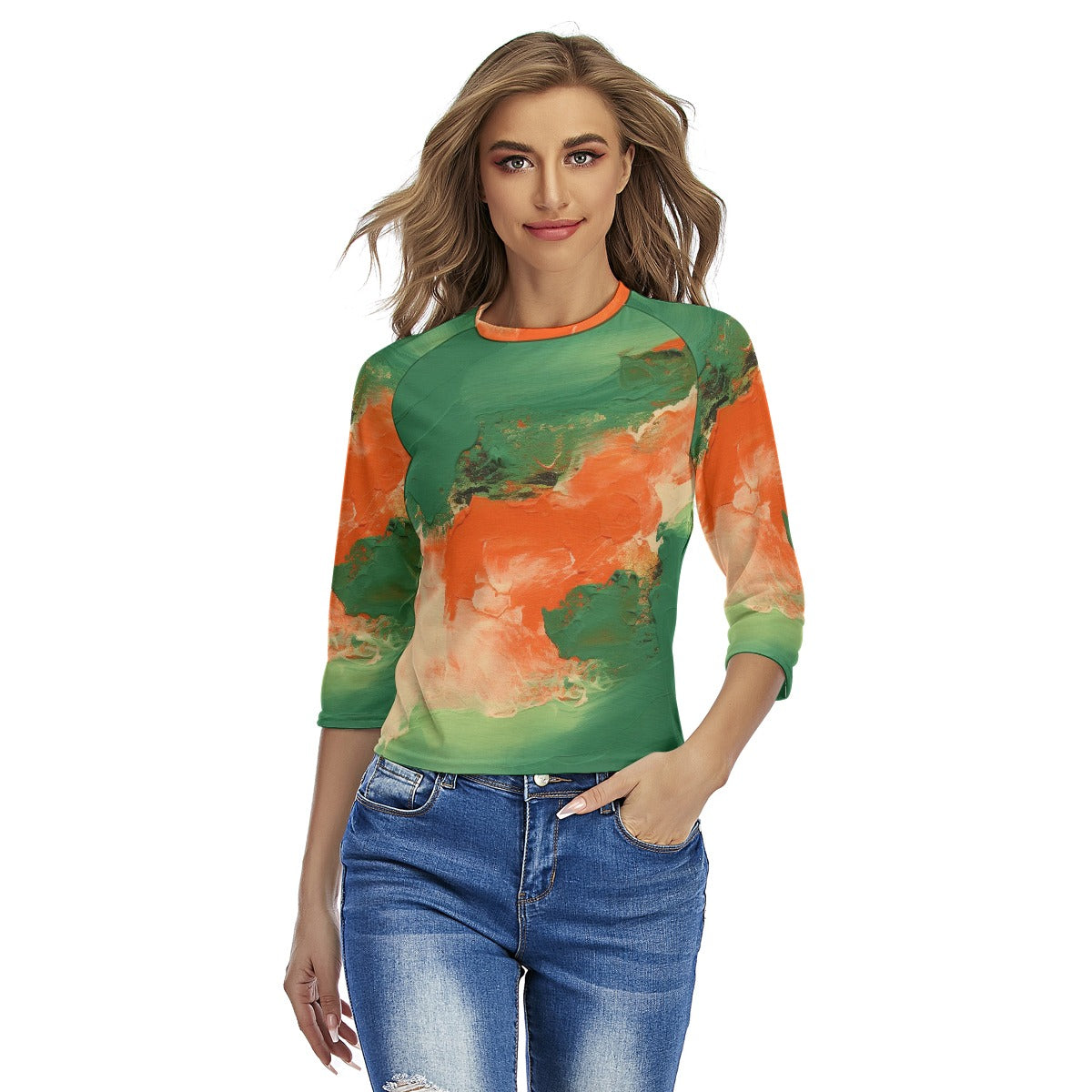 All-Over Print Women's Raglan Sleeves T-shirts