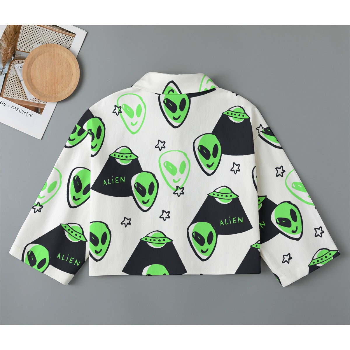 All-Over Print Women's Cropped Jacket | 245GSM Cotton