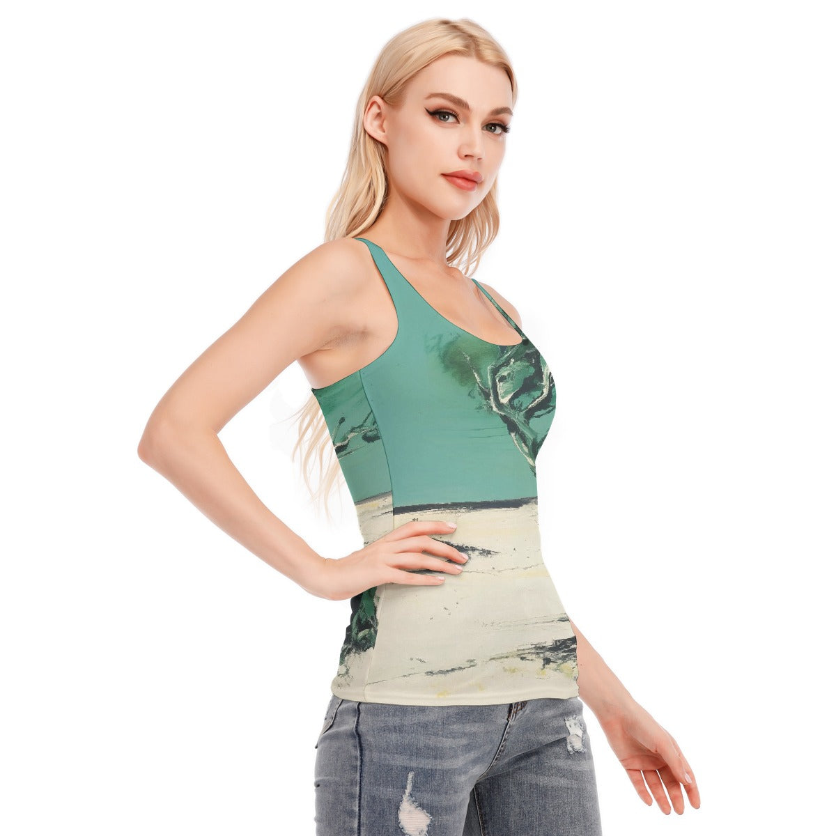 All-Over Print Women's Racer Vest | 190GSM Cotton