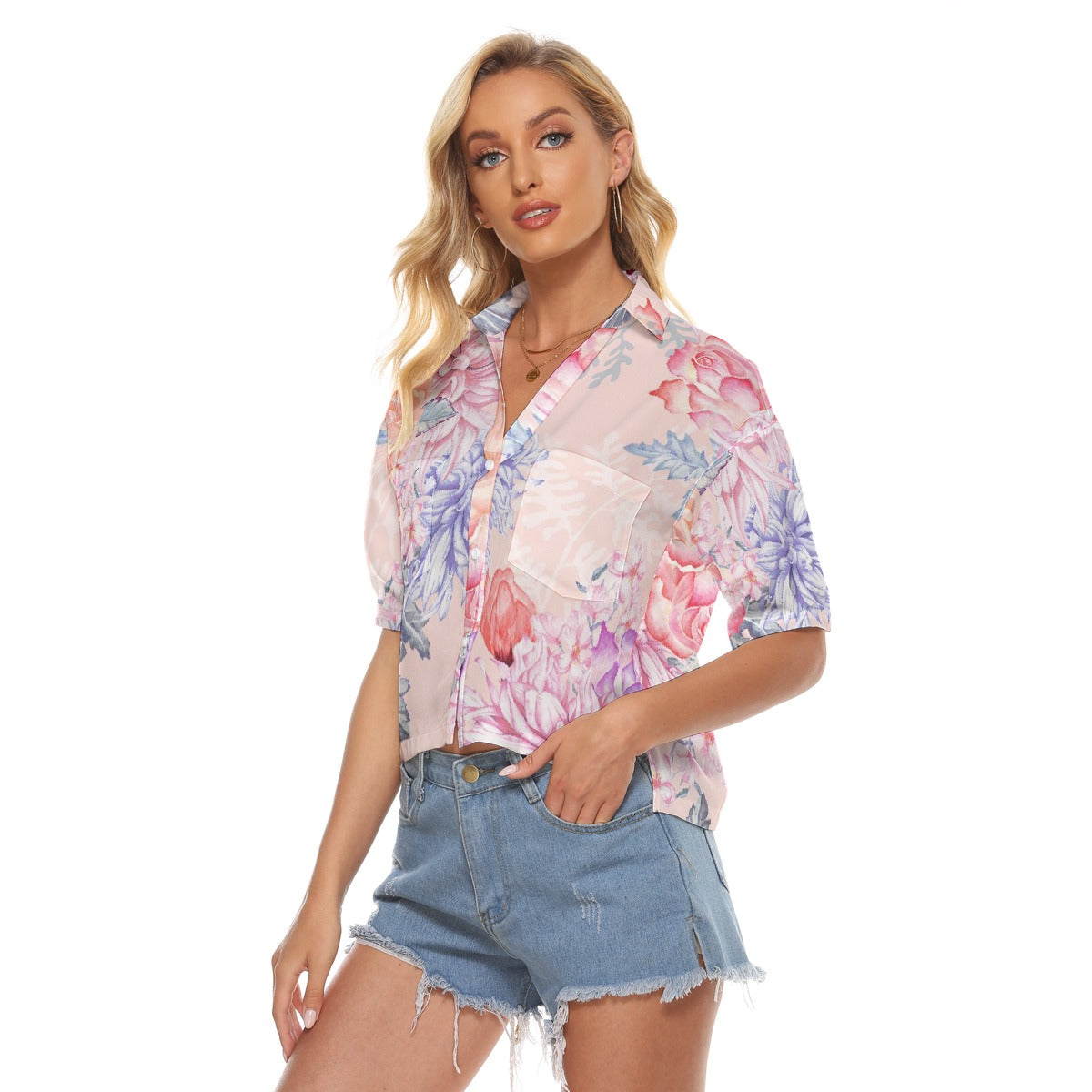 All-Over Print Women's V-neck Shirts