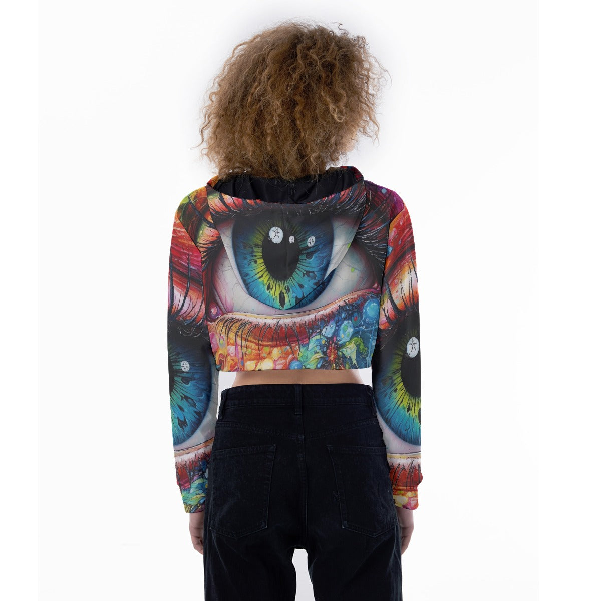 All-Over Print Women's Crop Top Hoodie