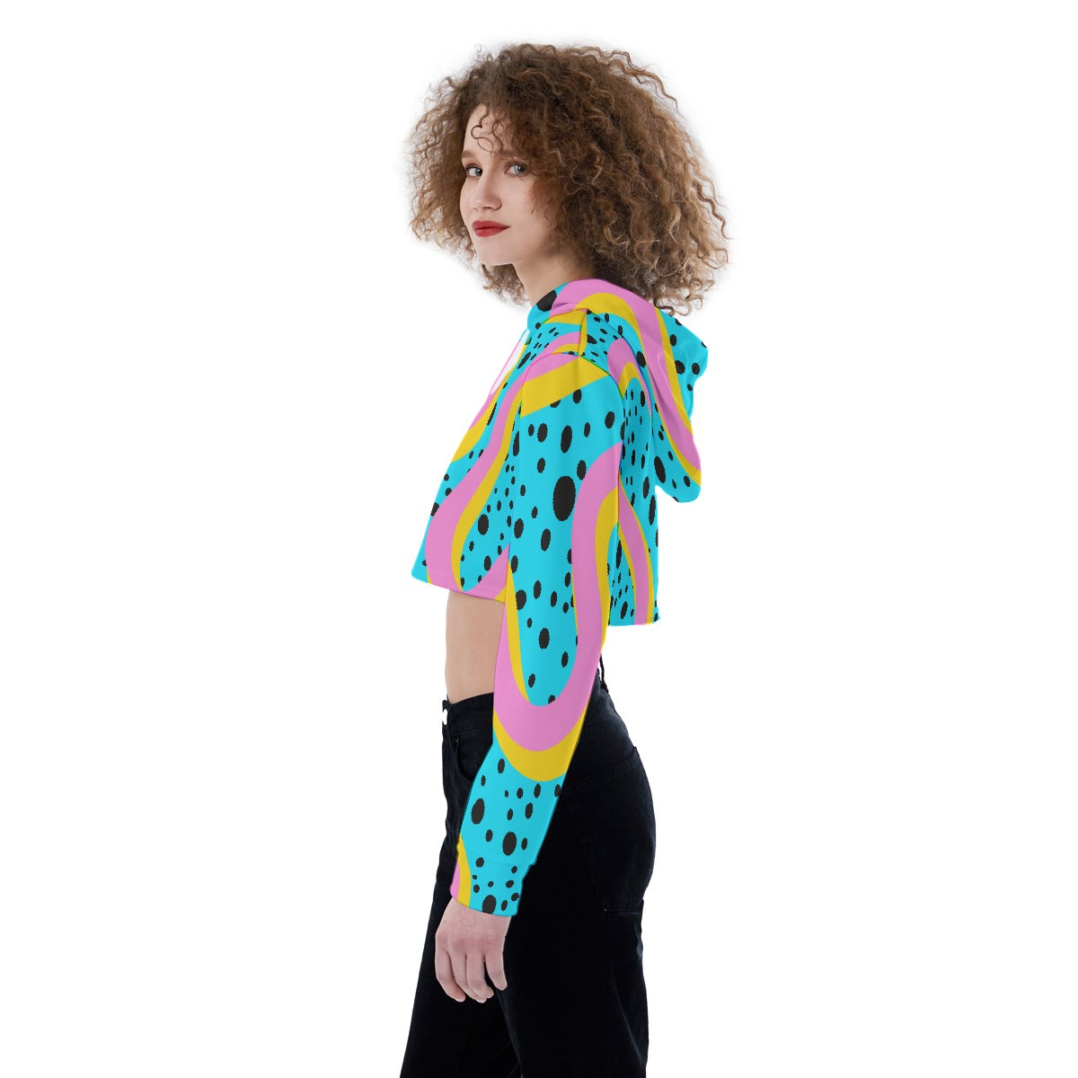 All-Over Print Women's Crop Top Hoodie