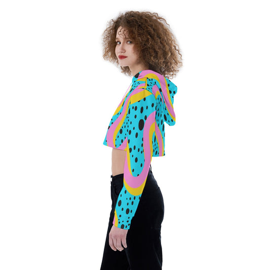 All-Over Print Women's Crop Top Hoodie