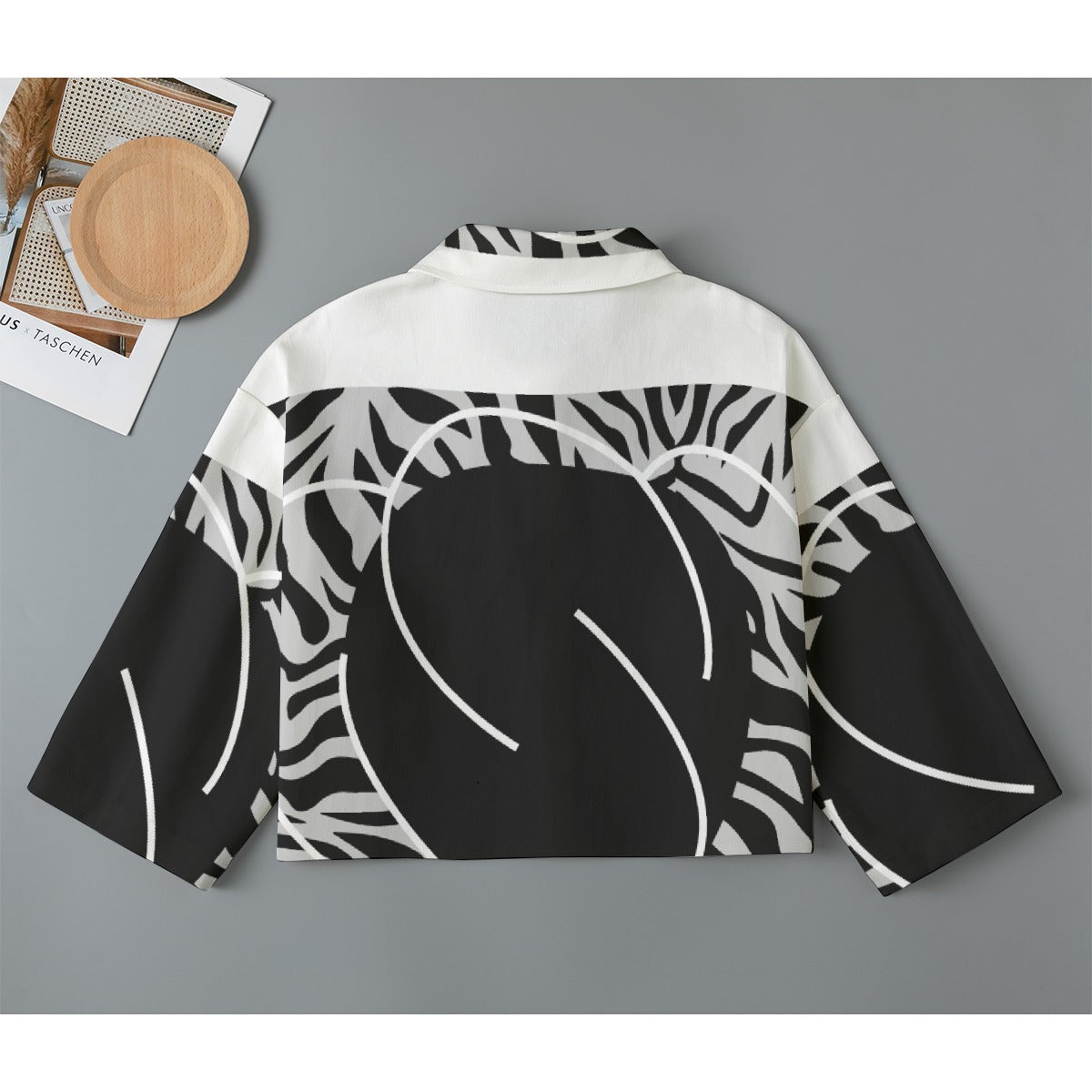 All-Over Print Women's Cropped Jacket | 245GSM Cotton
