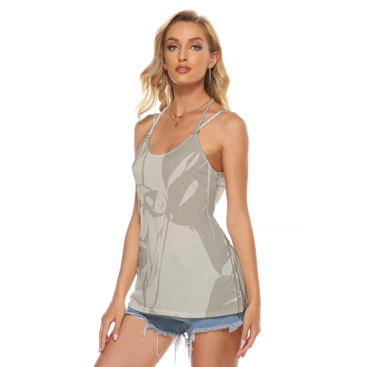 All-Over Print Women's Halter Top With Backless