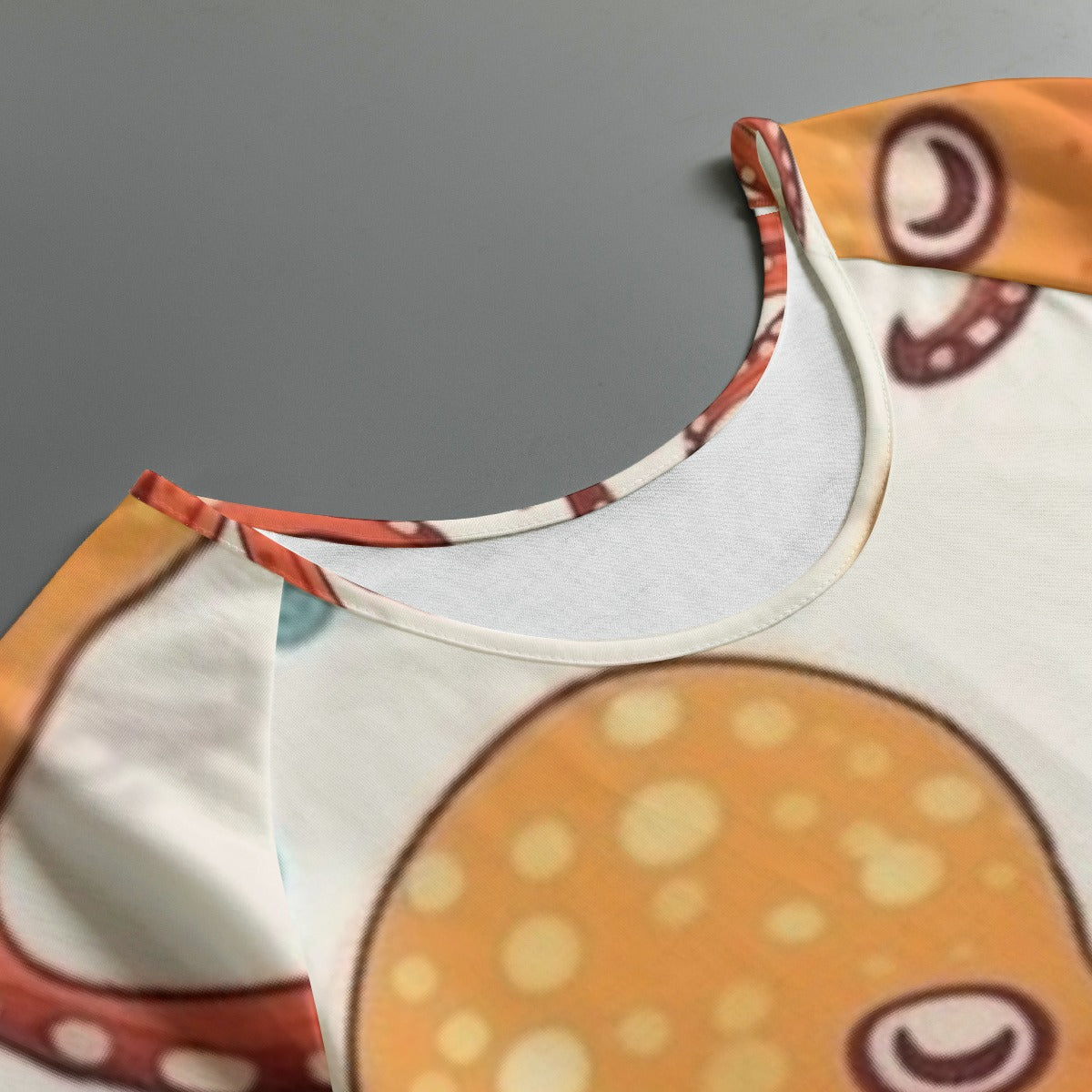 All-Over Print Women's Round Neck T-shirt With Raglan Sleeve