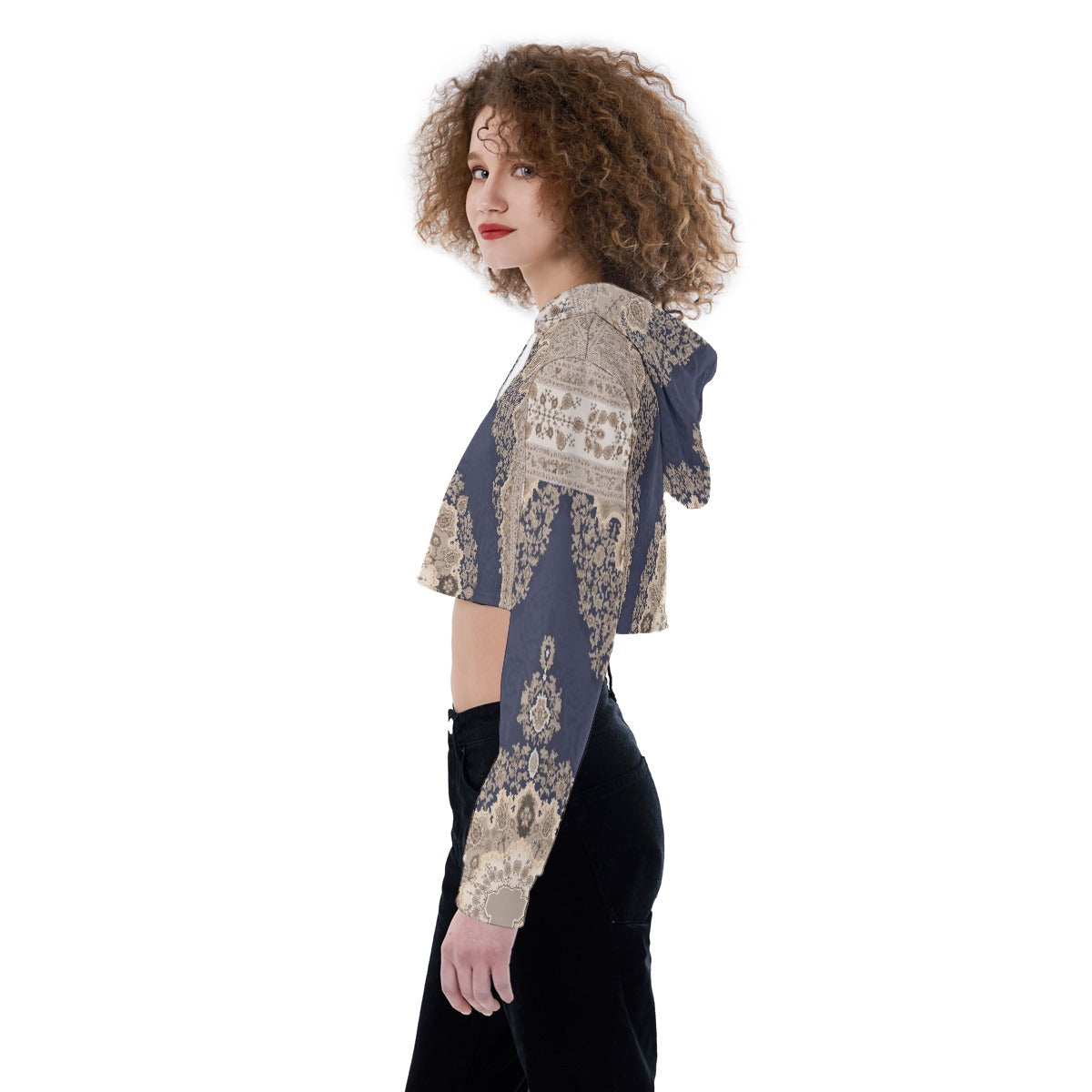 All-Over Print Women's Crop Top Hoodie