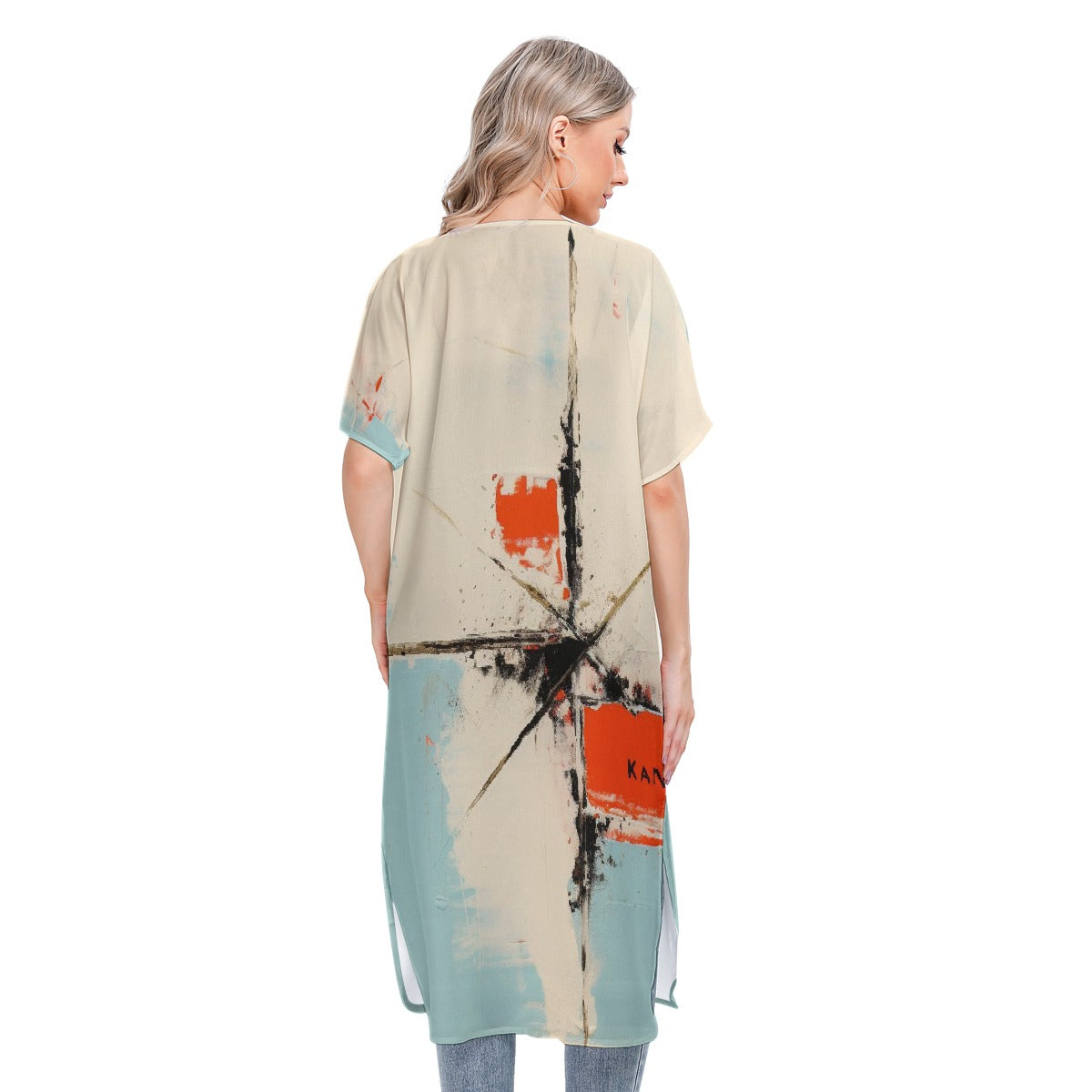 All-Over Print Women's Short Sleeve Cardigan