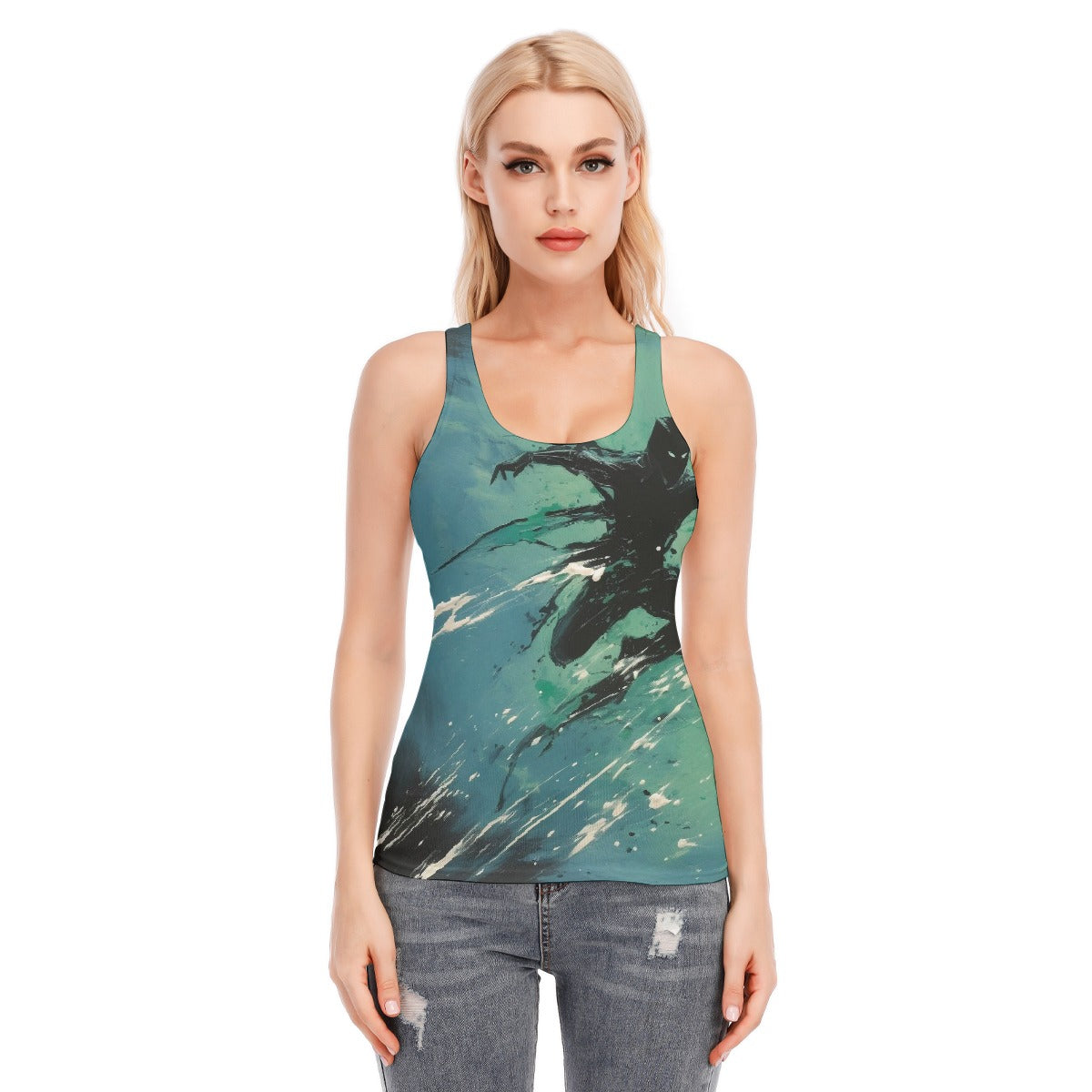 All-Over Print Women's Racer Vest | 190GSM Cotton