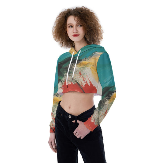 All-Over Print Women's Crop Top Hoodie