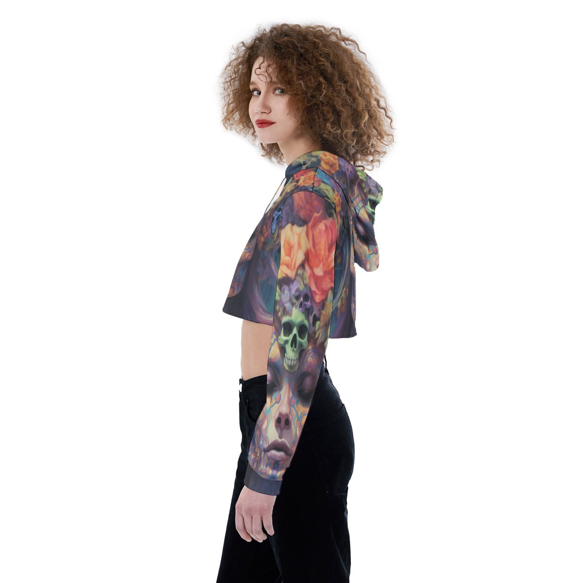 All-Over Print Women's Crop Top Hoodie