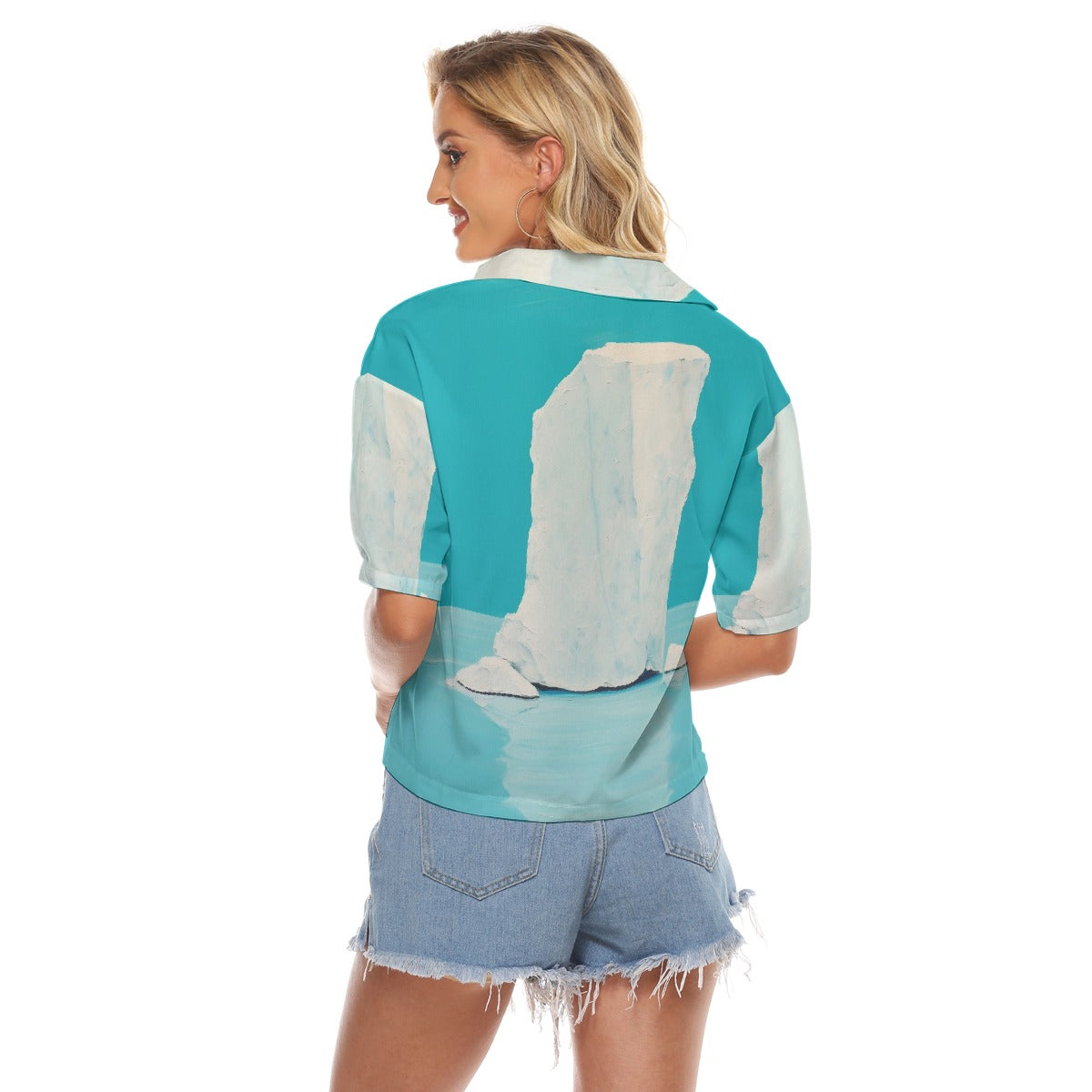 All-Over Print Women's V-neck Shirts