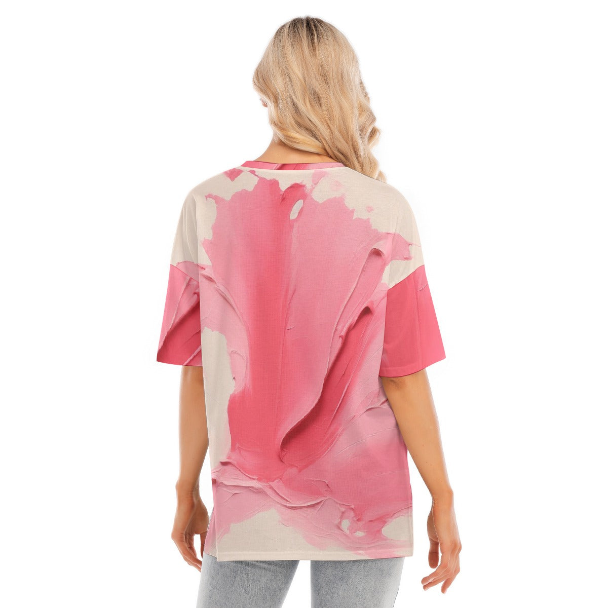 All-Over Print Women's Short Sleeves T-shirt With Hem Split