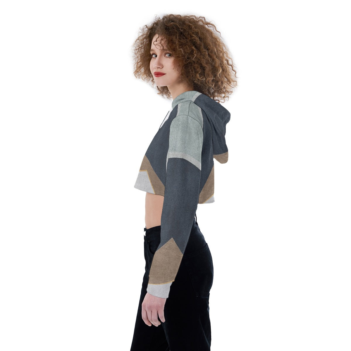 All-Over Print Women's Crop Top Hoodie