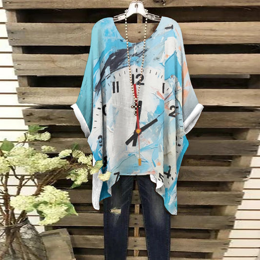 All-Over Print Women's Bat Sleeve Shirt